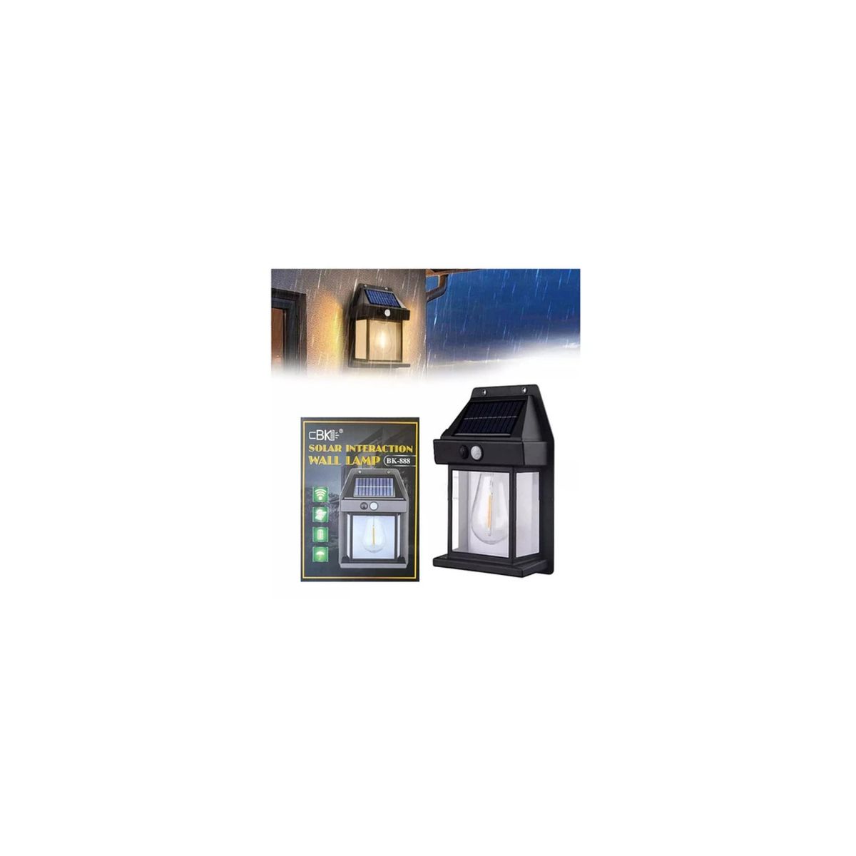 Aplique Lampara De Pared Solar Foco Con Sensor De Movimiento, marca GENERICO - Foto Principal