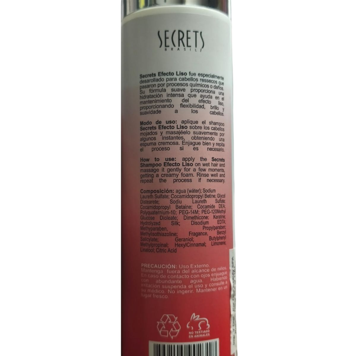 SECRETS BRASIL - Shampoo Efecto Liso Secrets Brasil 300 Ml