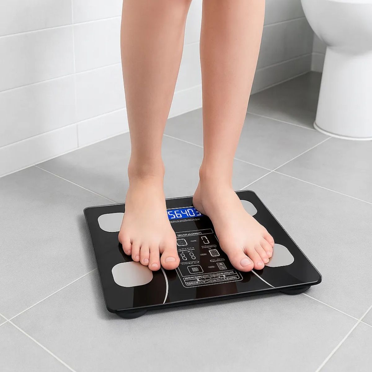 GENERICO - Pesa De Baño Inteligente Balanza Digital Con Bluetooth 180kg Negro BELUG
