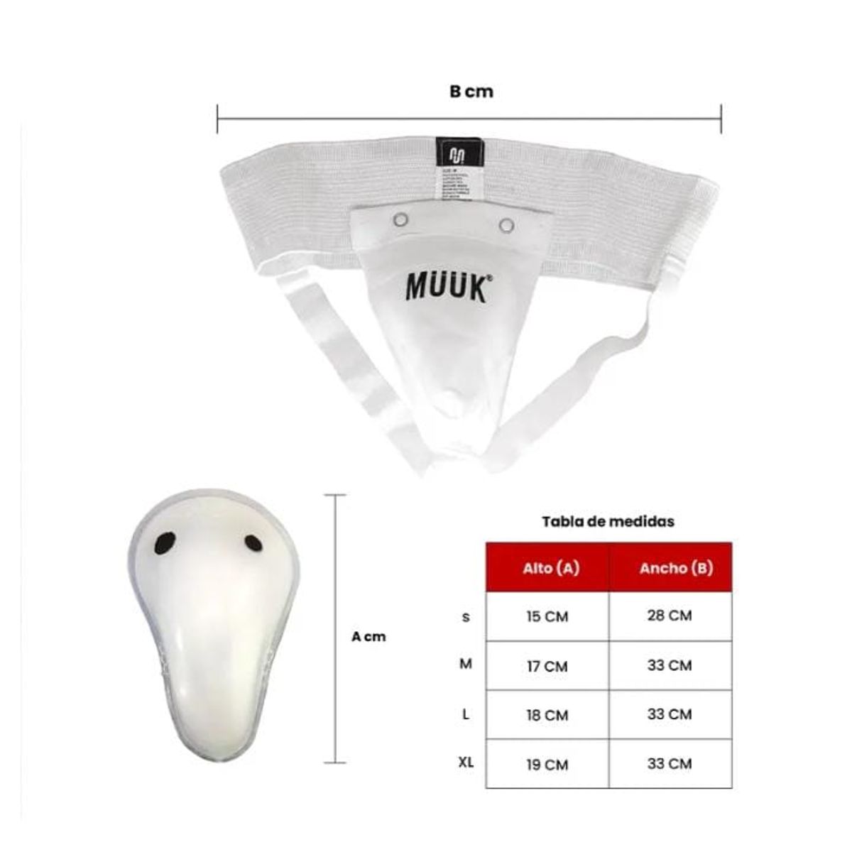 MUUK - Protector inguinal genital masculino - TALLA M
