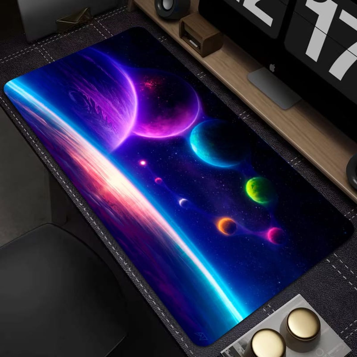 GENERICO - Mousepad alfombrilla gamer XXL 90x40 diseño Galaxia