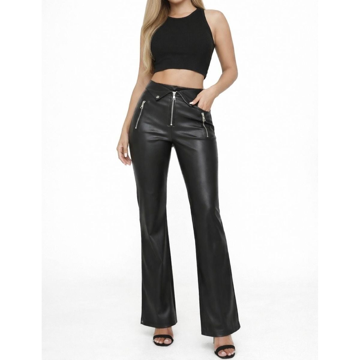 AGW - Pantalon Legging ecocuero mujer