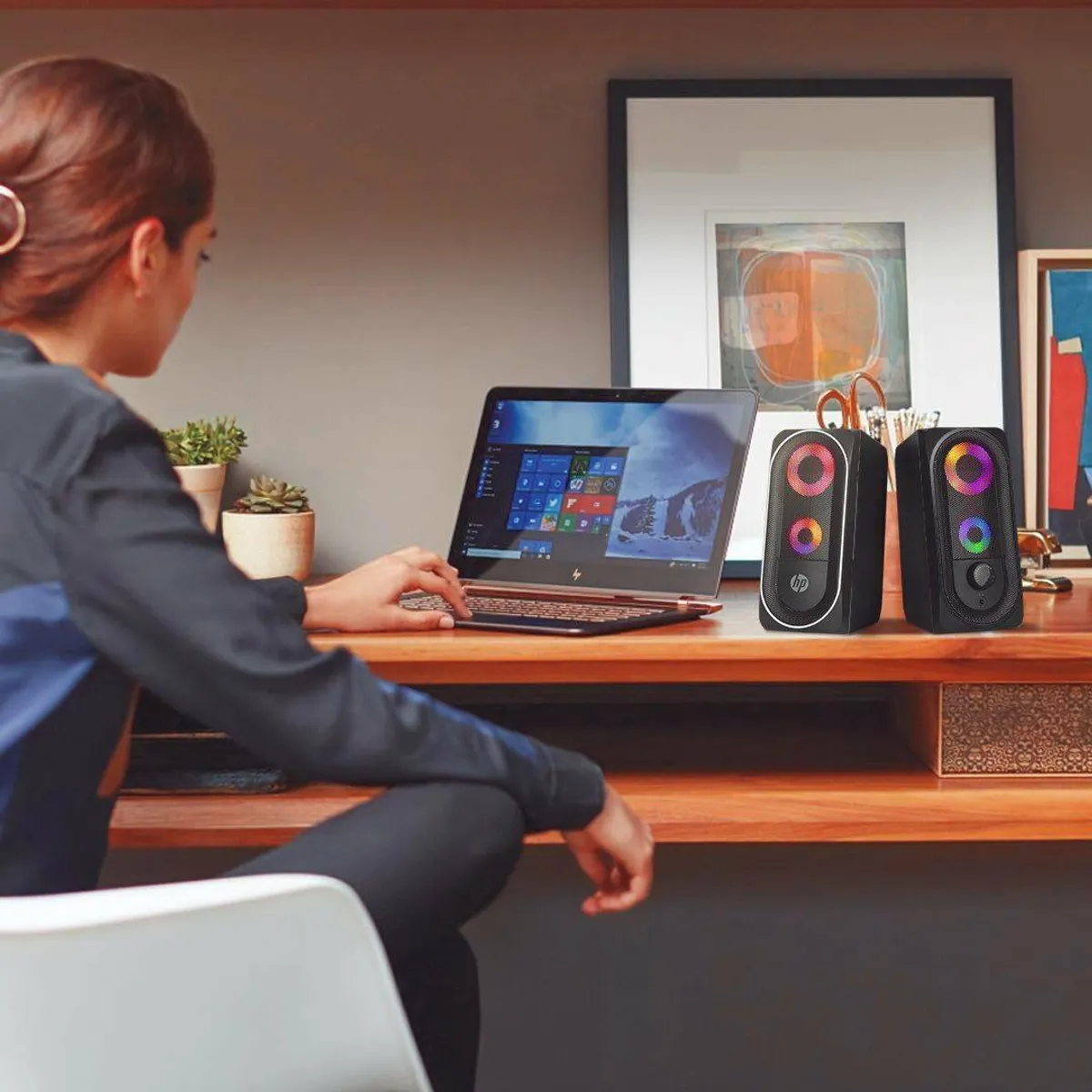 HEWLETT PACKARD - Parlantes para PC HP GAMER RGB