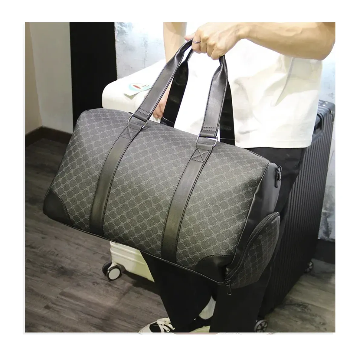 FASHIONS - Bolso De Viaje o Gimnasio Negro cuadro