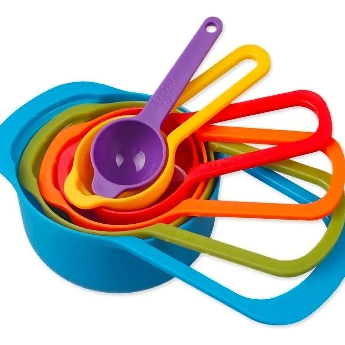 GENERICO - Set Tazas Cucharas Medidoras 6 Piezas Cocina Reposteria /e Color Multicolor BELUG