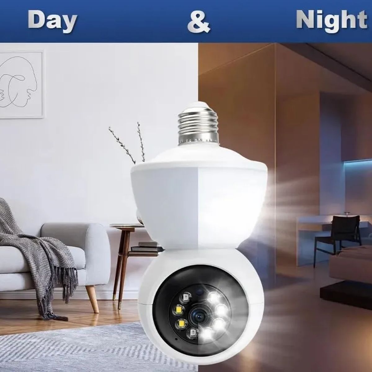 GENERICO - Camara Seguridad Wifi 1080p Full Hd Vision Nocturna 360