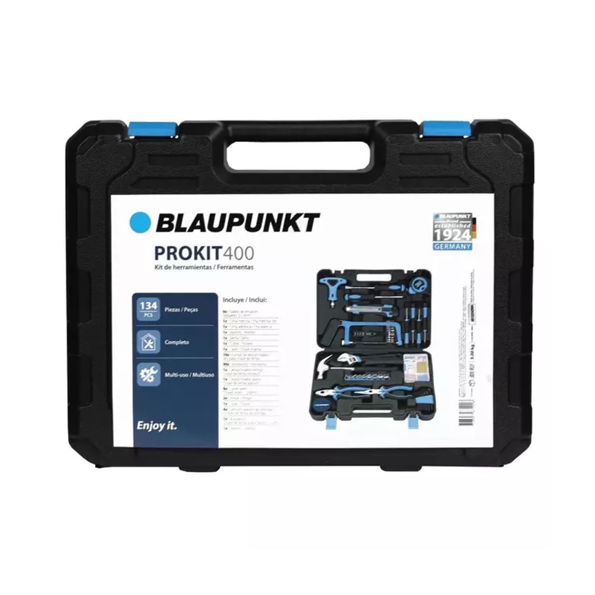BLAUPUNKT - Maleta de Herramientas 133 Piezas Blaupunkt Prokit 400