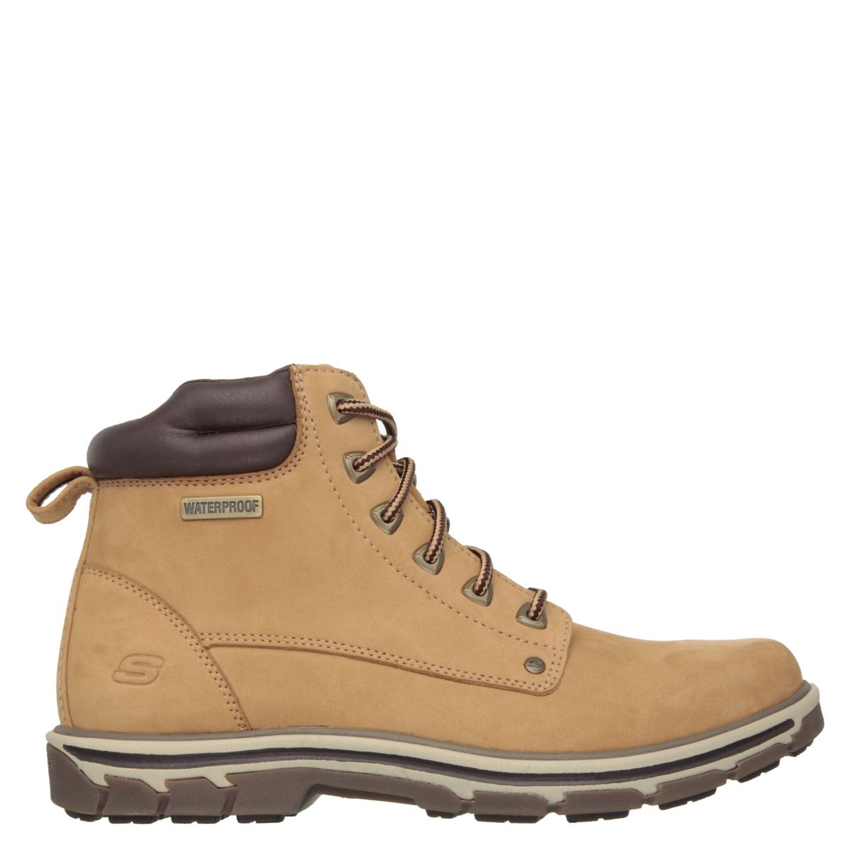 SKECHERS - Botín Hombre Cuero Café