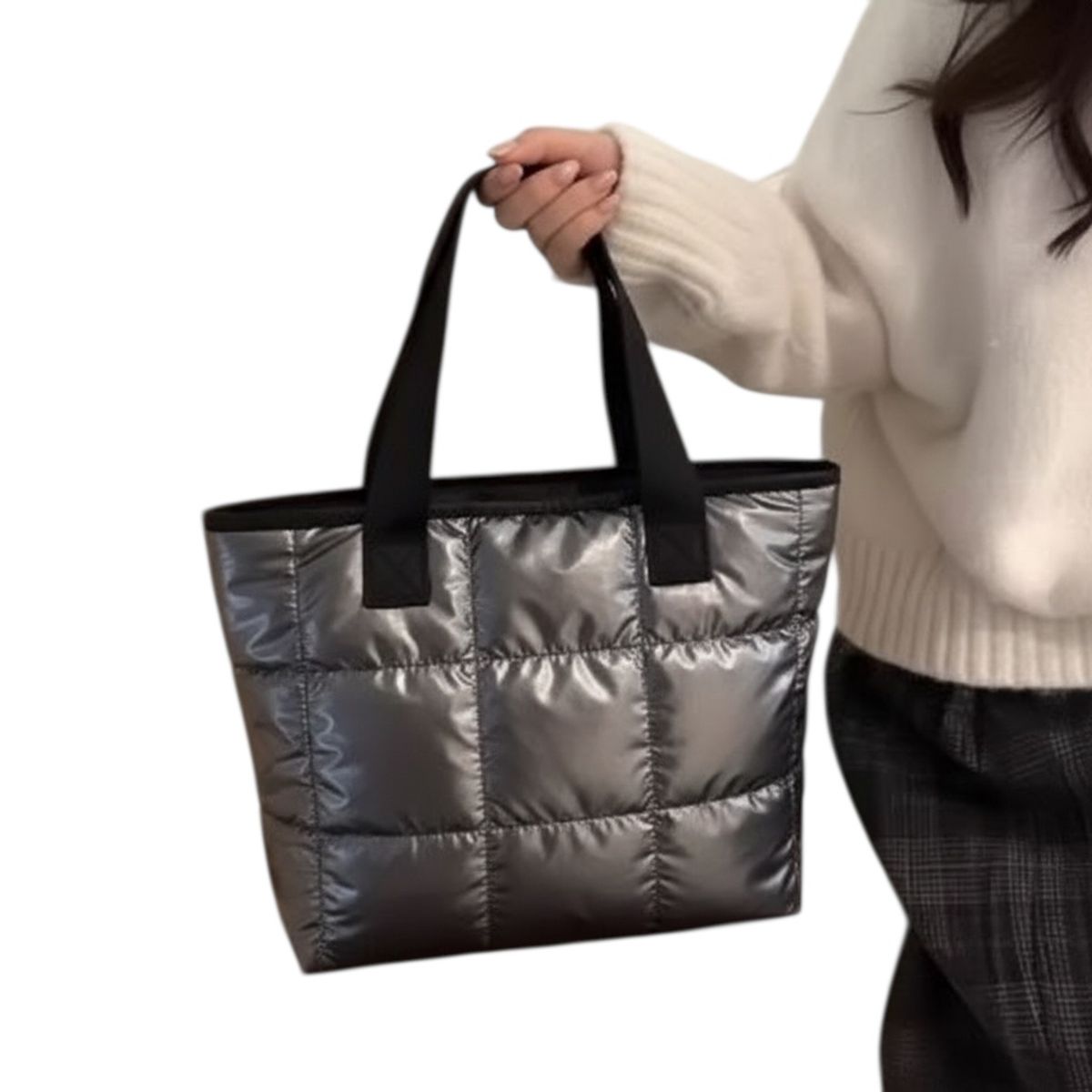 GENERICO - Cartera Tote  Acolchado Impermeable Uso Diario