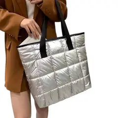 GENERICO - Cartera Tote Acolchado Impermeable Uso Diario