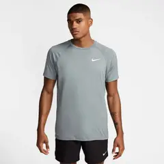 NIKE - Polera Essential Short Sleeve Hydroguard Gris Hombre - Gris