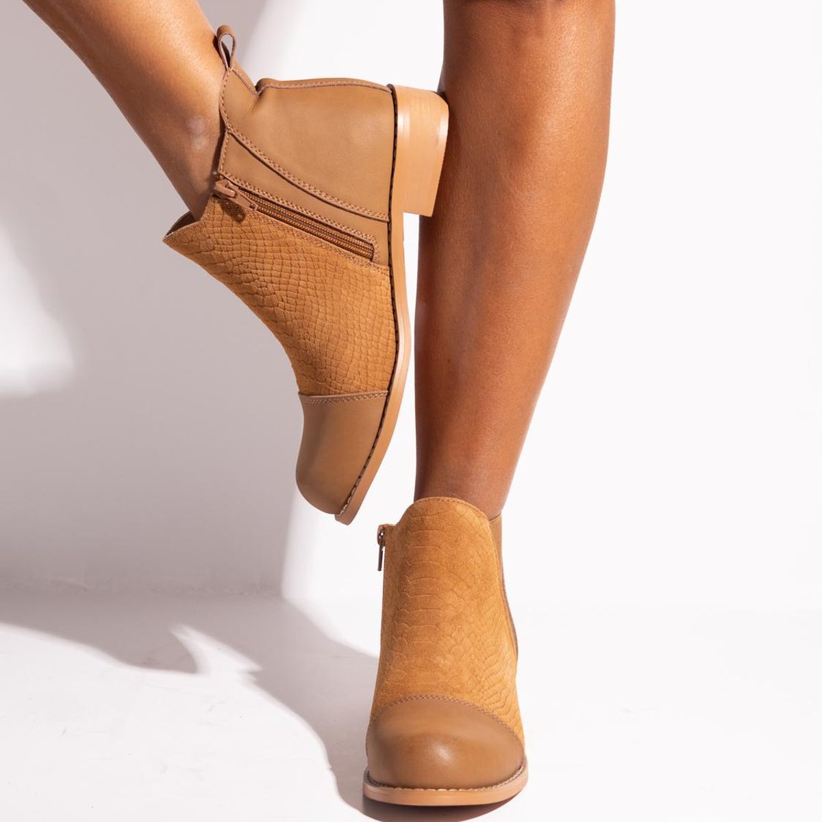 GIANI DAFIRENZE - Botin Cuero Mujer Verdecillo Camel