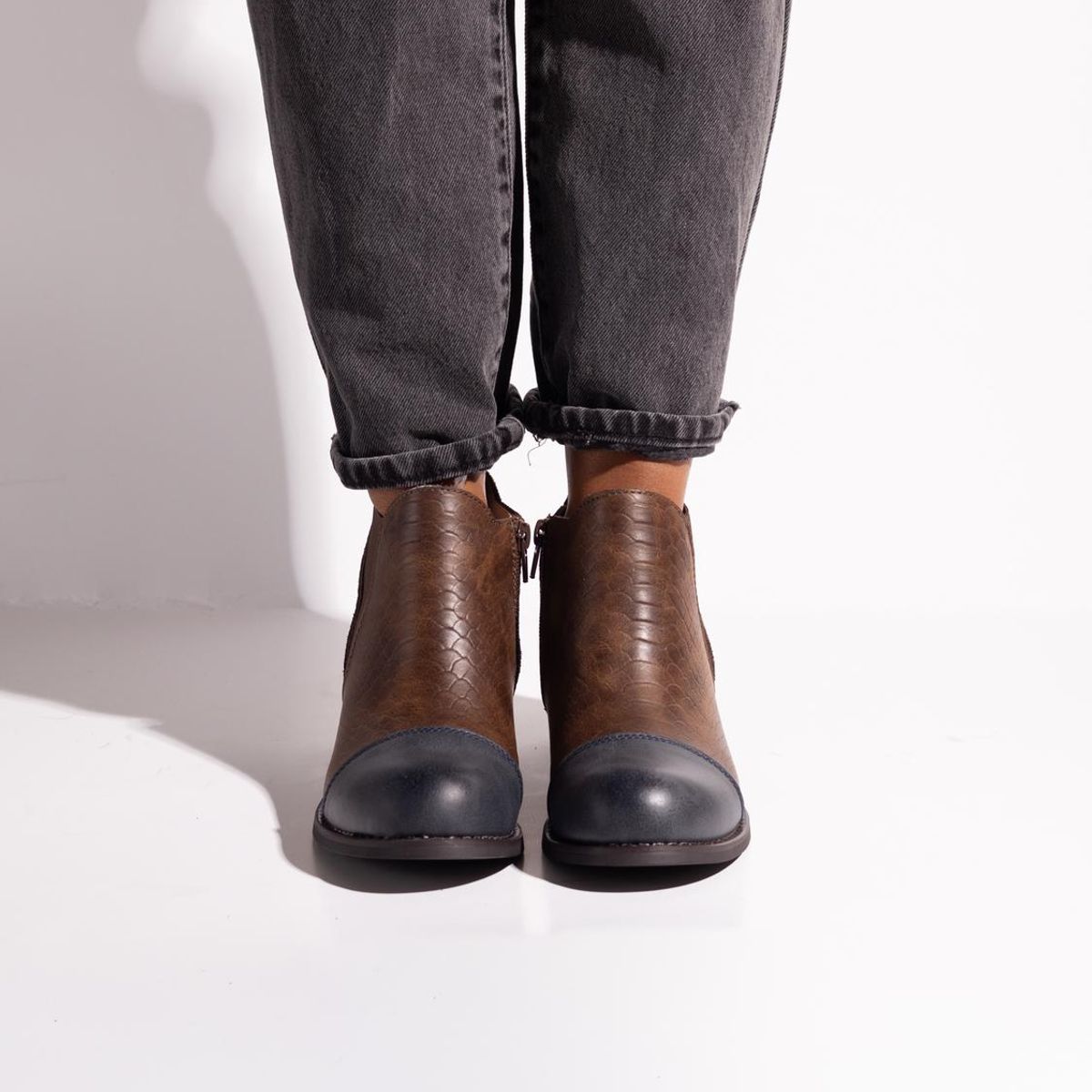 GIANI DAFIRENZE - Botin Mujer / Verdecillo Cafe Gris