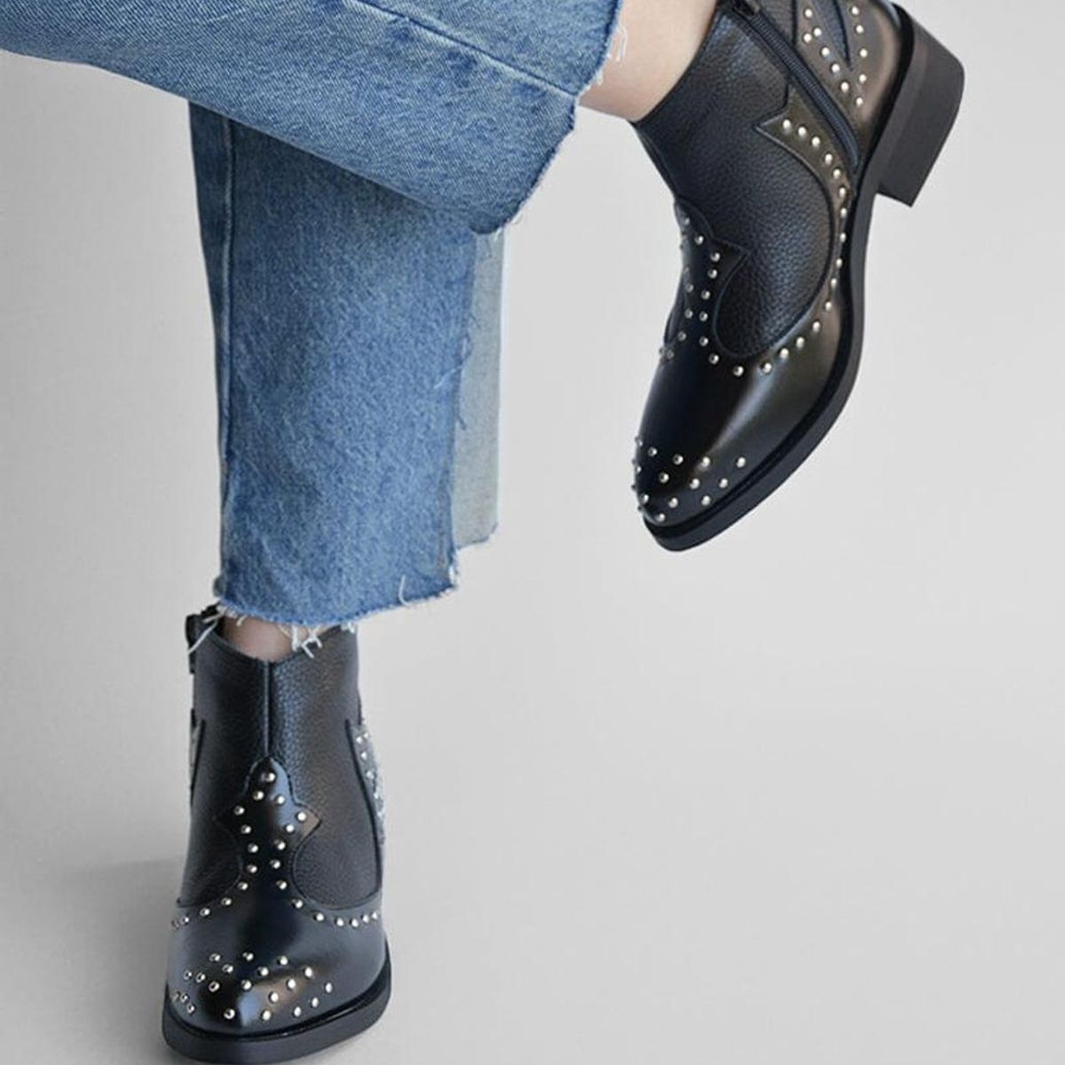 GIANI DAFIRENZE - Botines Cuero Mujer Alca Negro