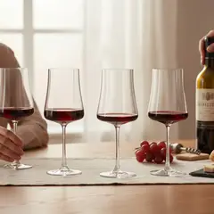 BOHEMIA SKYBERG CRYSTAL - SET 4 COPONES VINO TINTO TRENTO BOHEMIA, 560 ML