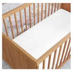 GENERICO - Set 2 sábanas bajeras jersey algodón para cuna grande70 x 140 x 18cm BLANCO