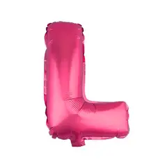 GENERICO - GLOBO METALICO 26 FUCSIA LETRA L X1 UNI