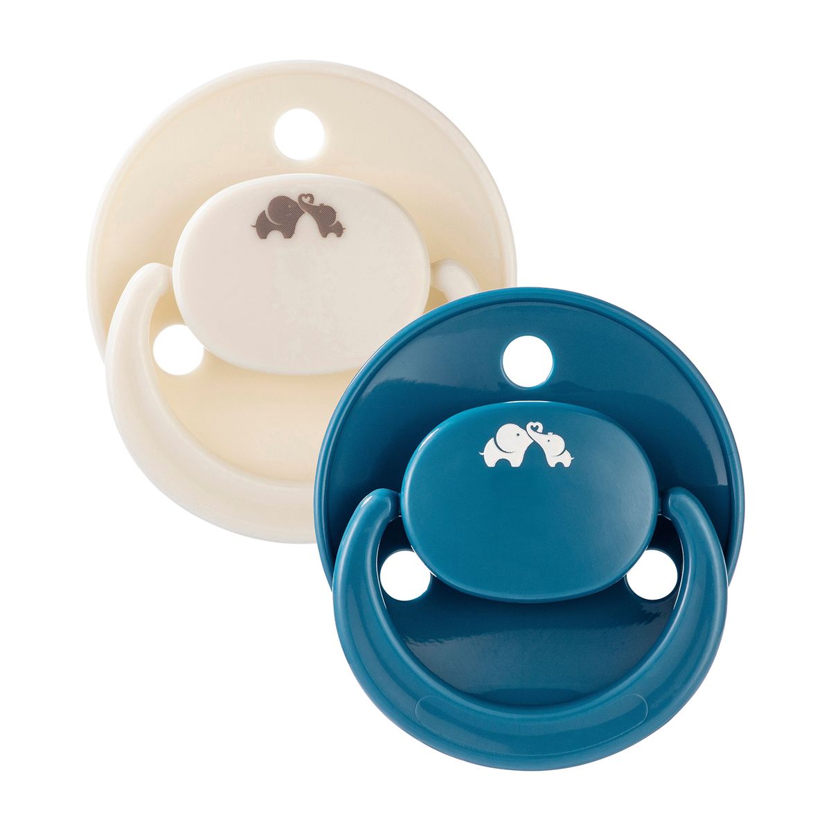 BEBE CONFORT - 2 Chupetes Reversibles Silicona 0+ Azul/Arena Bebe Confort