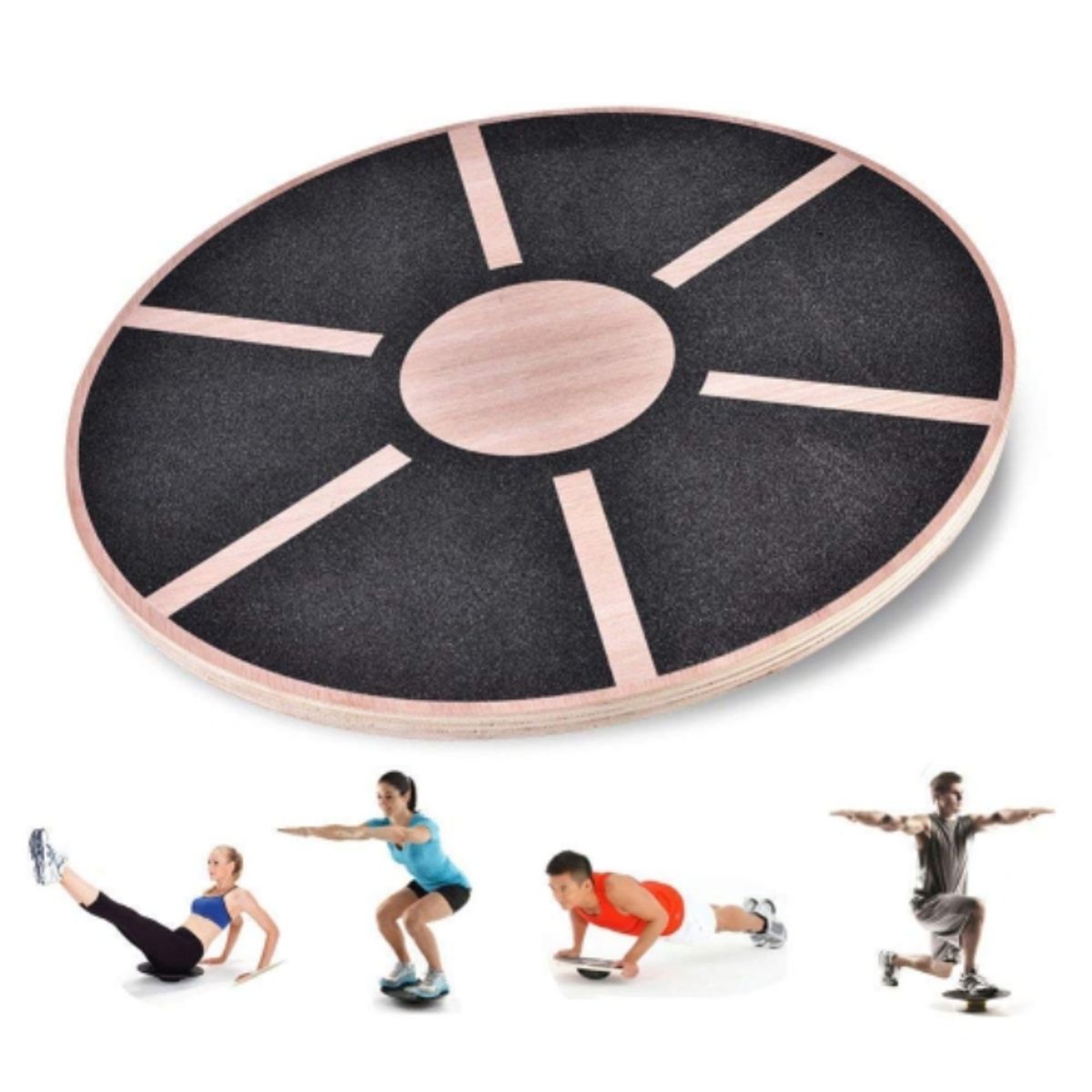 GENERICO - Tabla Disco Equilibrio Balance Madera Fisioterapia Fitness