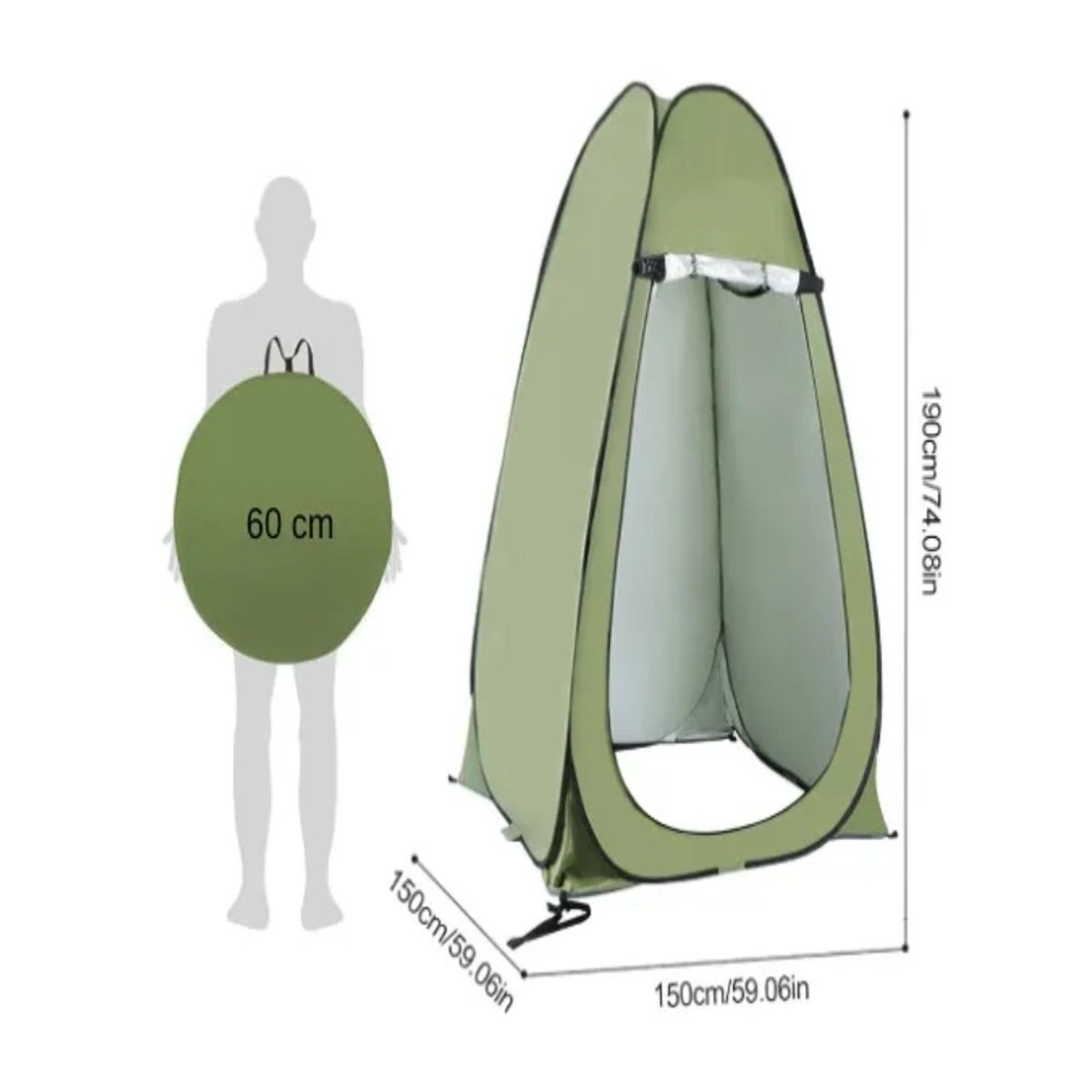 GENERICO - Carpa 1 Persona Carpa Baño Camping Vestidor Portátil BELUG