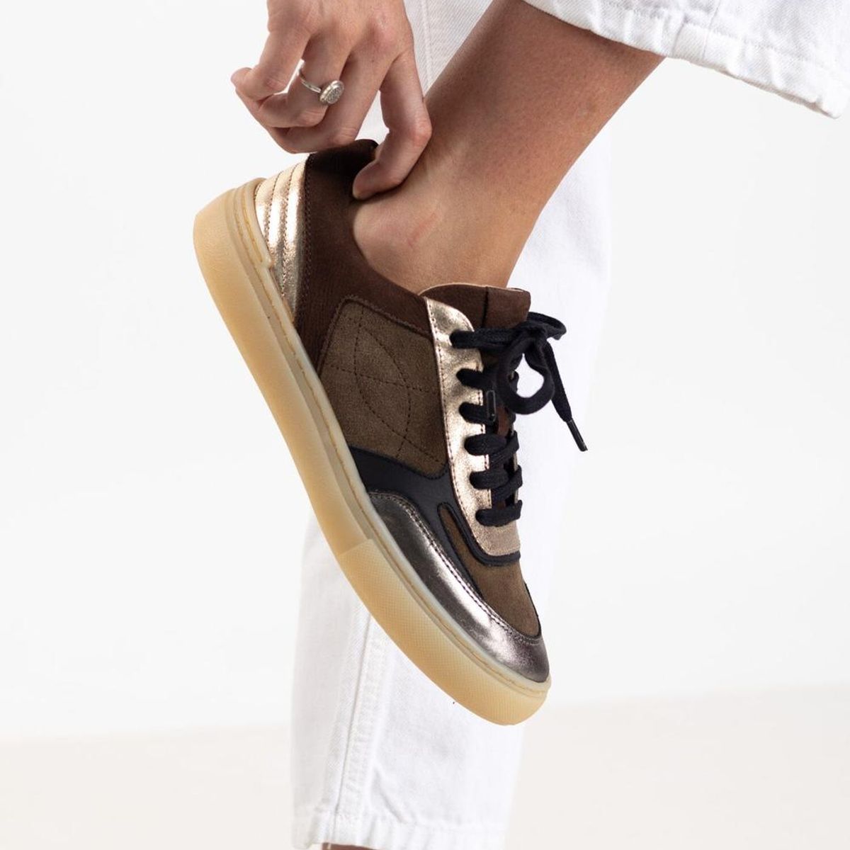 GIANI DAFIRENZE - Zapatilla Mujer / Lavanda Café Metalico