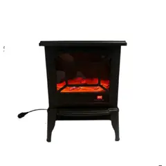 ALCAZAR - Chimenea Eléctrica Vintage Control Remoto Efecto Llama Real