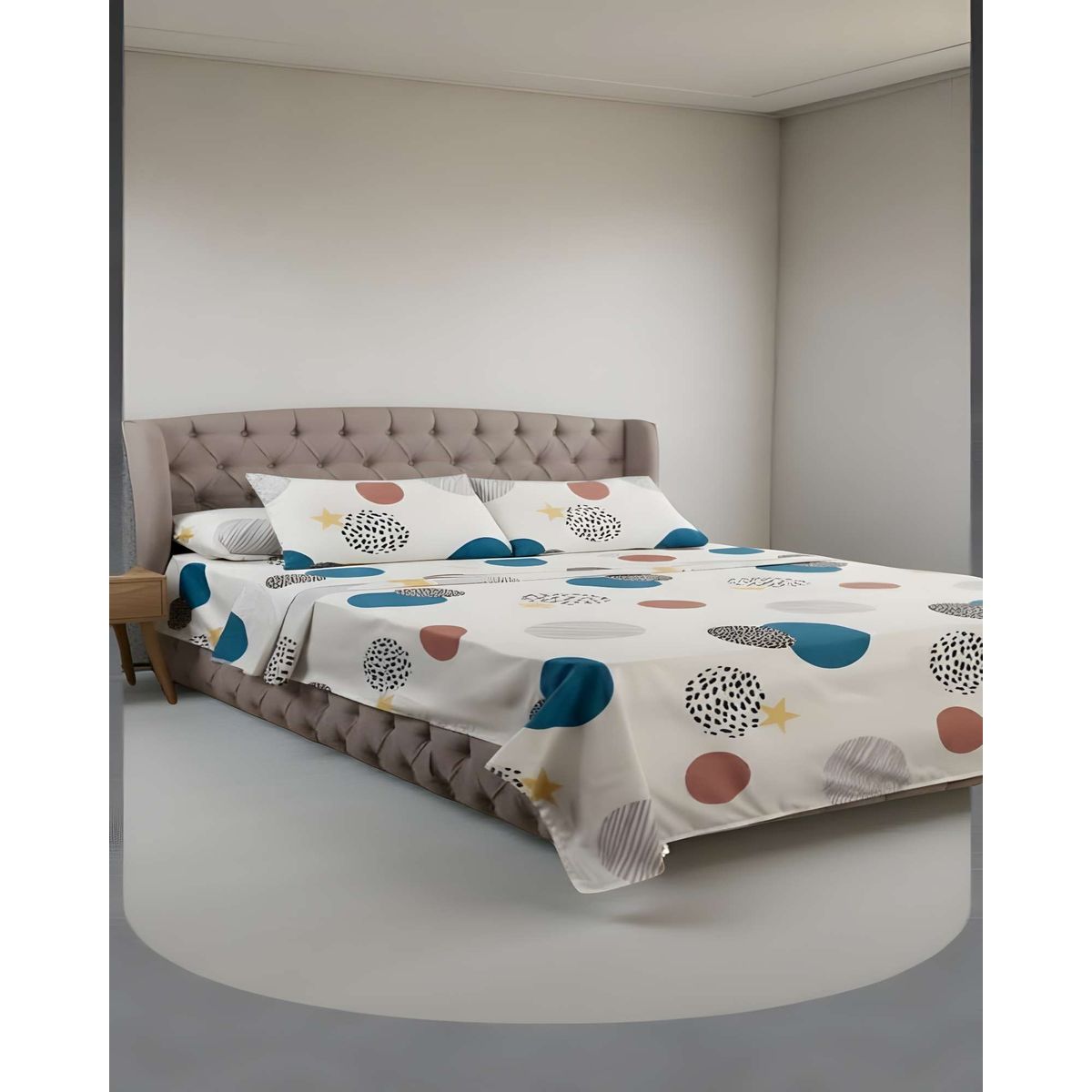 GENERICO - SET DE SABANAS 2 PLAZAS BLANCO11