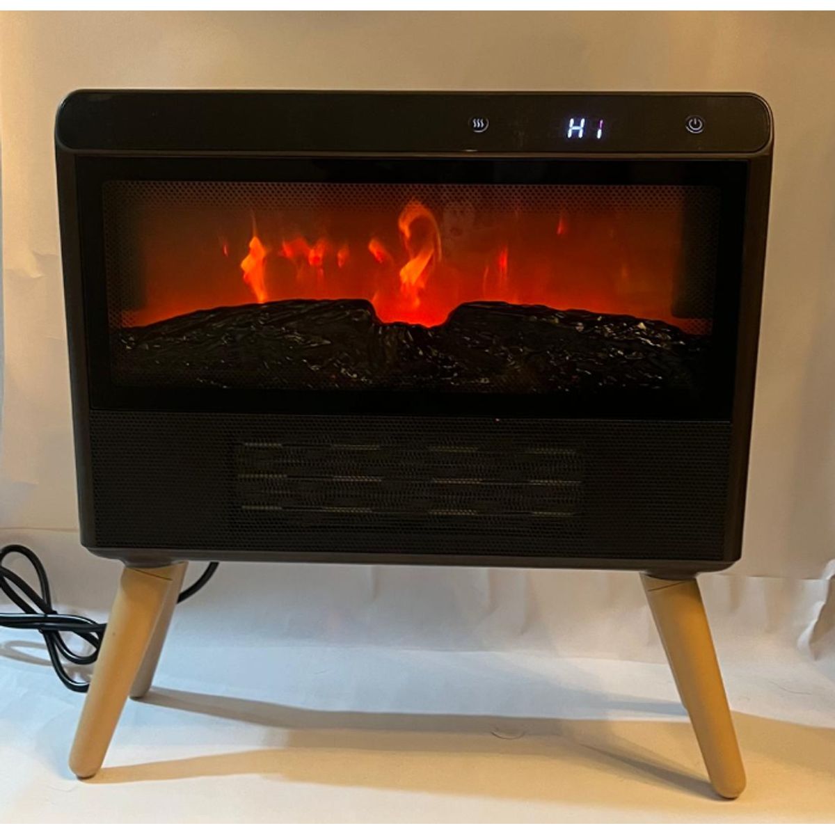 ALCAZAR - Chimenea Eléctrica Vintage Control Remoto Efecto Llama 3 D