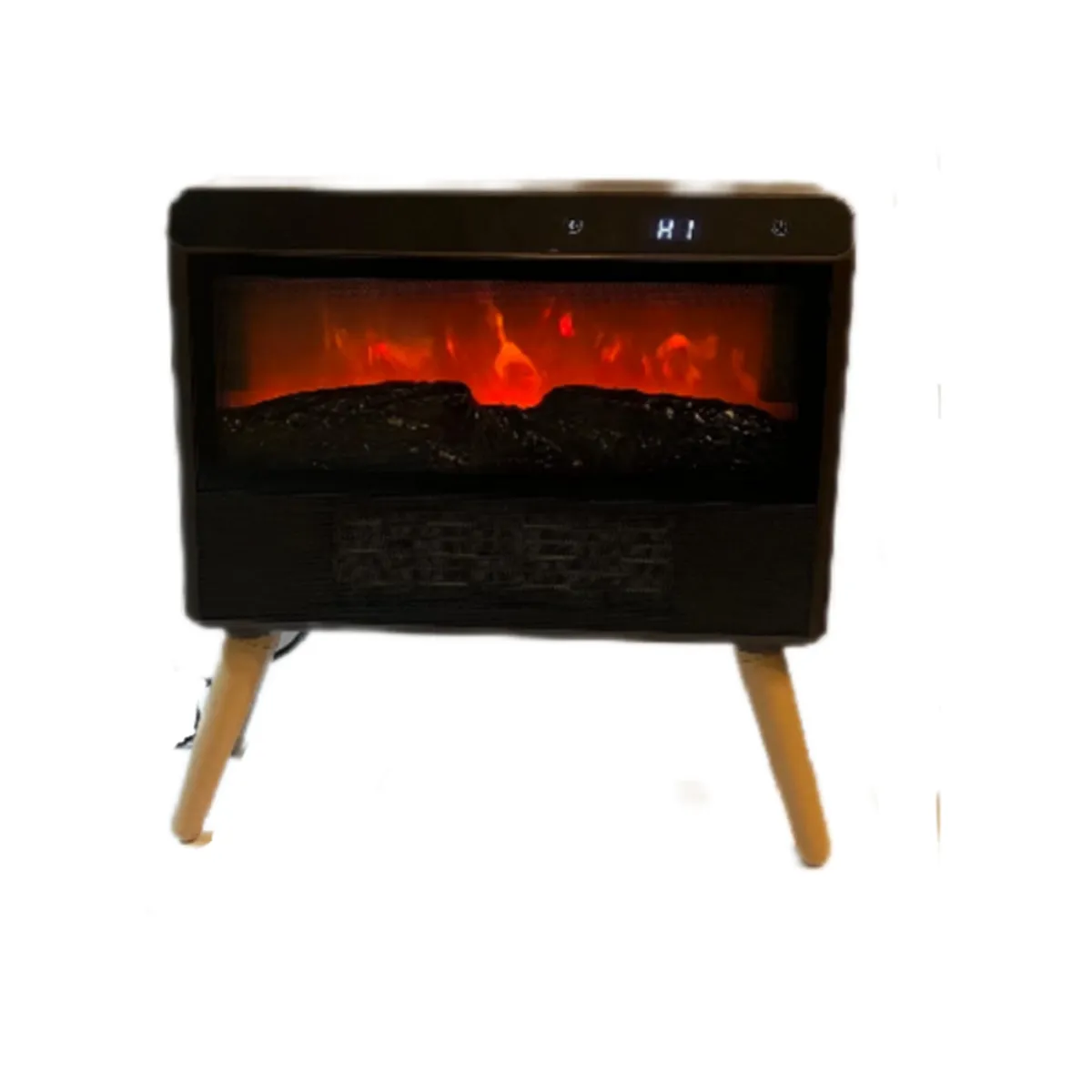 ALCAZAR - Chimenea Eléctrica Vintage Control Remoto Efecto Llama 3 D