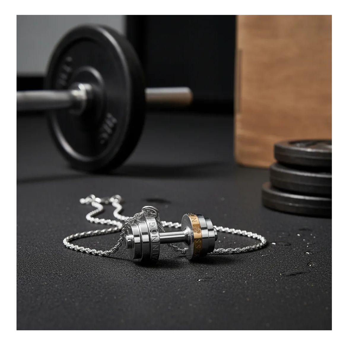 GENERICO - Collar De Caballero Mancuerna Pesas Gym Gimnasio Moda 2022