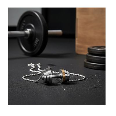 Imagen 2 del producto Collar De Caballero Mancuerna Pesas Gym Gimnasio Moda 2022