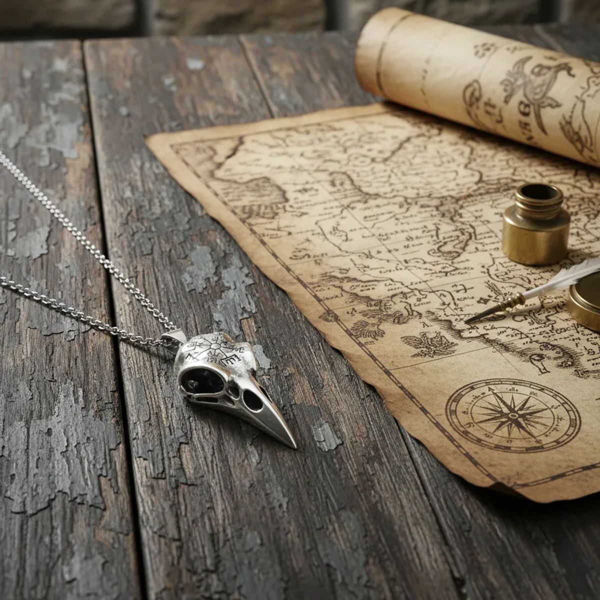 GENERICO - Collar Amuleto Vikingo Vegvisir Hombre Mujer Moda 2022 M1 X