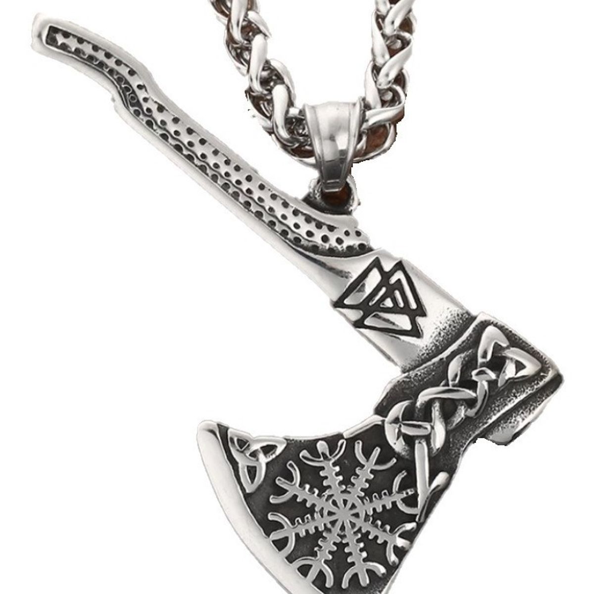 GENERICO - Collar Hacha Vikinga Hombre Mujer Moda Vegvisir