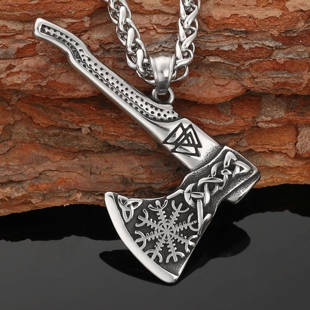 GENERICO - Collar Hacha Vikinga Hombre Mujer Moda Vegvisir