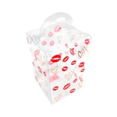 GENERICO - Caja Plegable Plastico 10X10X14 XOXO X 1 Unidad