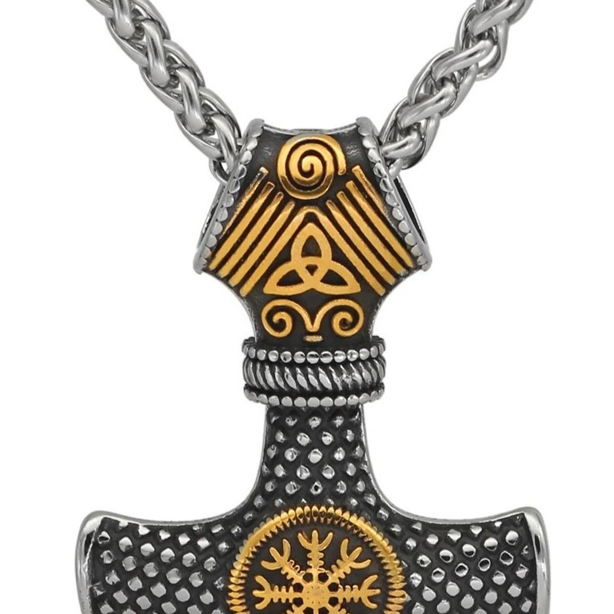 GENERICO - Collar Vikingo Amuleto Vikingo Vegvisir Valknut Moda 2023