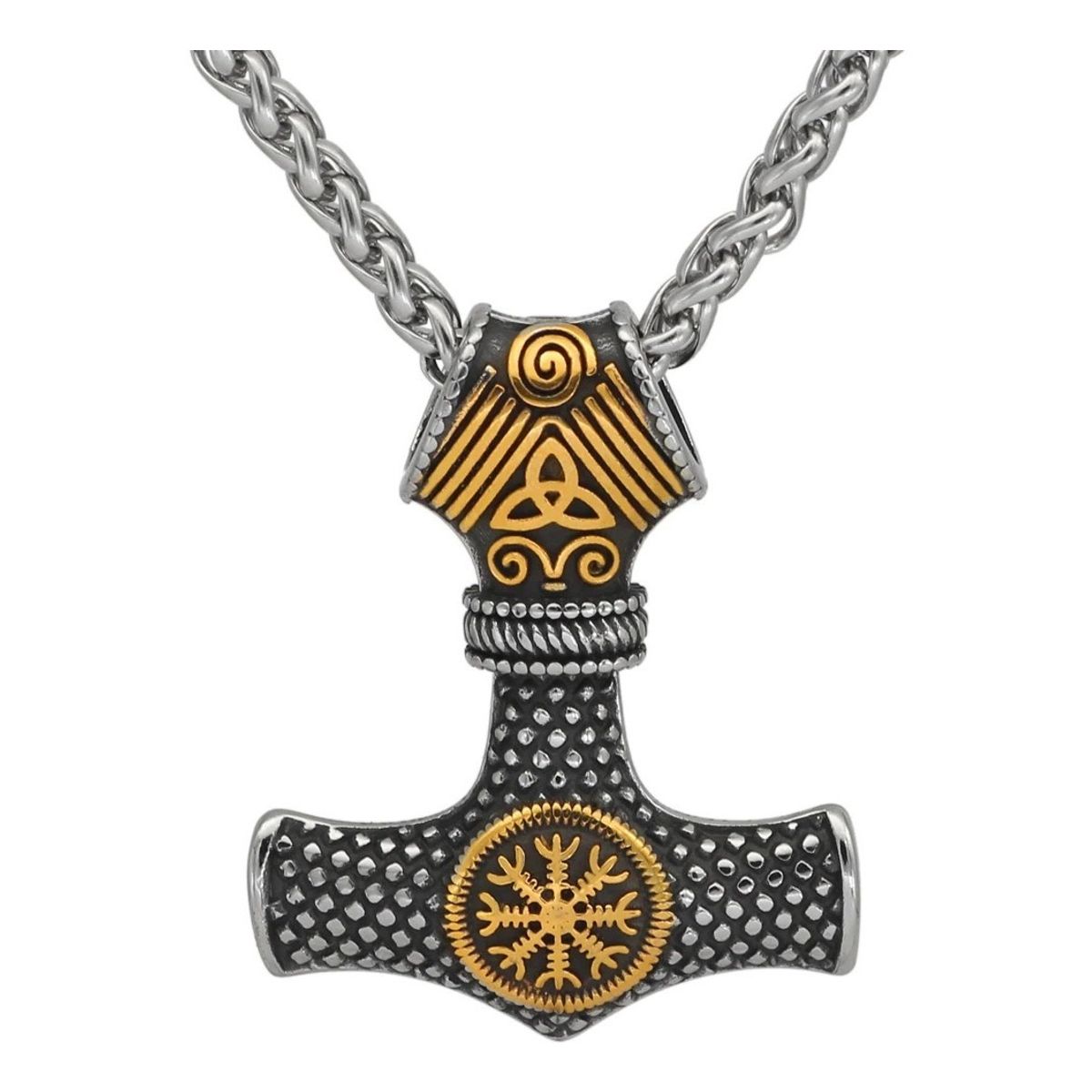 GENERICO - Collar Vikingo Amuleto Vikingo Vegvisir Valknut Moda 2023