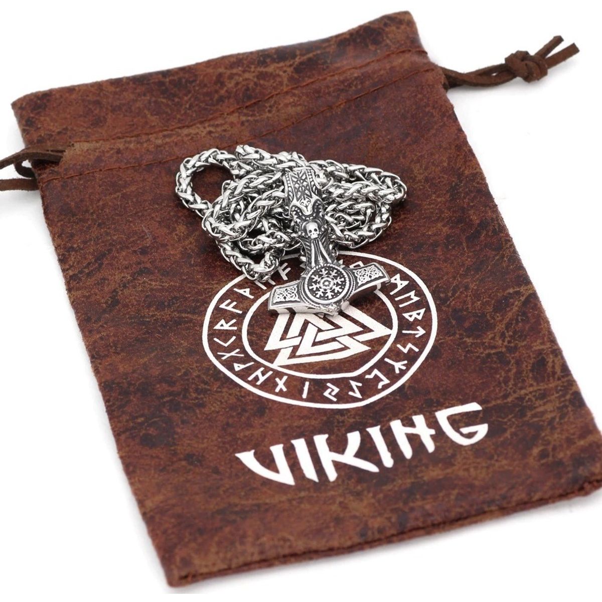 GENERICO - Collar Vikingo Amuleto Vikingo Vegvisir Odin Moda 2023