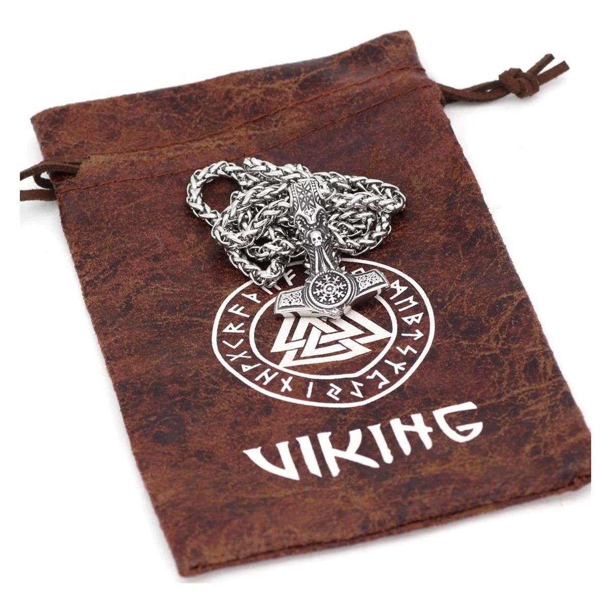 GENERICO - Collar Vikingo Amuleto Vikingo Vegvisir Odin Moda 2023