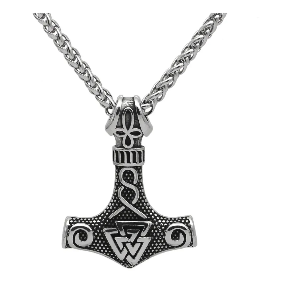 GENERICO - Collar Vikingo Amuleto Vikingo Martillo Valknut Moda 2023