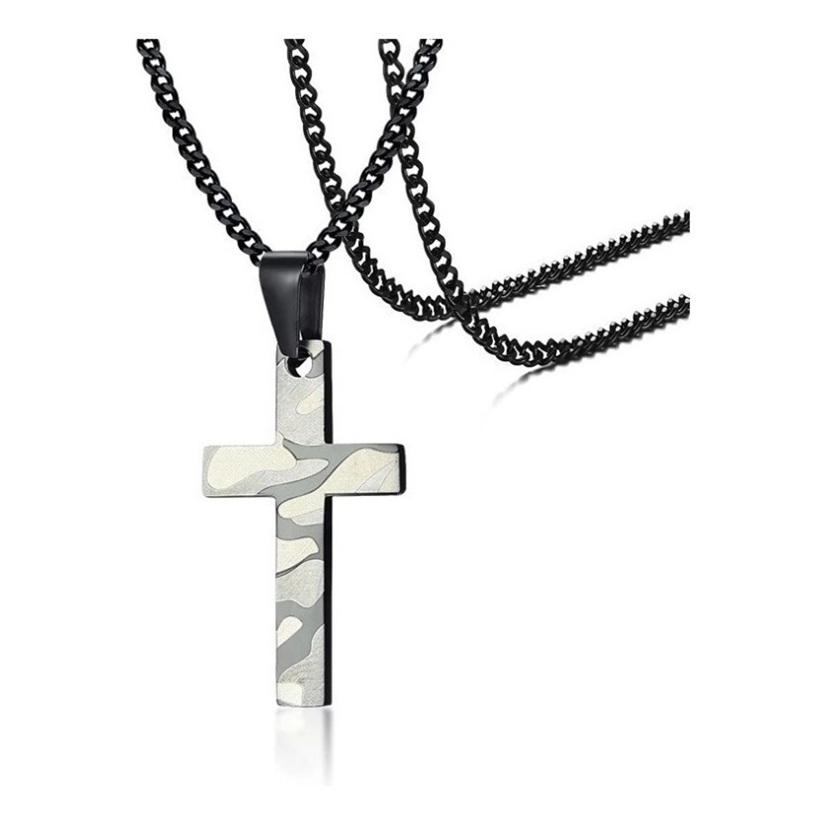 GENERICO - Collar Cruz Militar Black Hombre Mujer Moda Masculina 2022