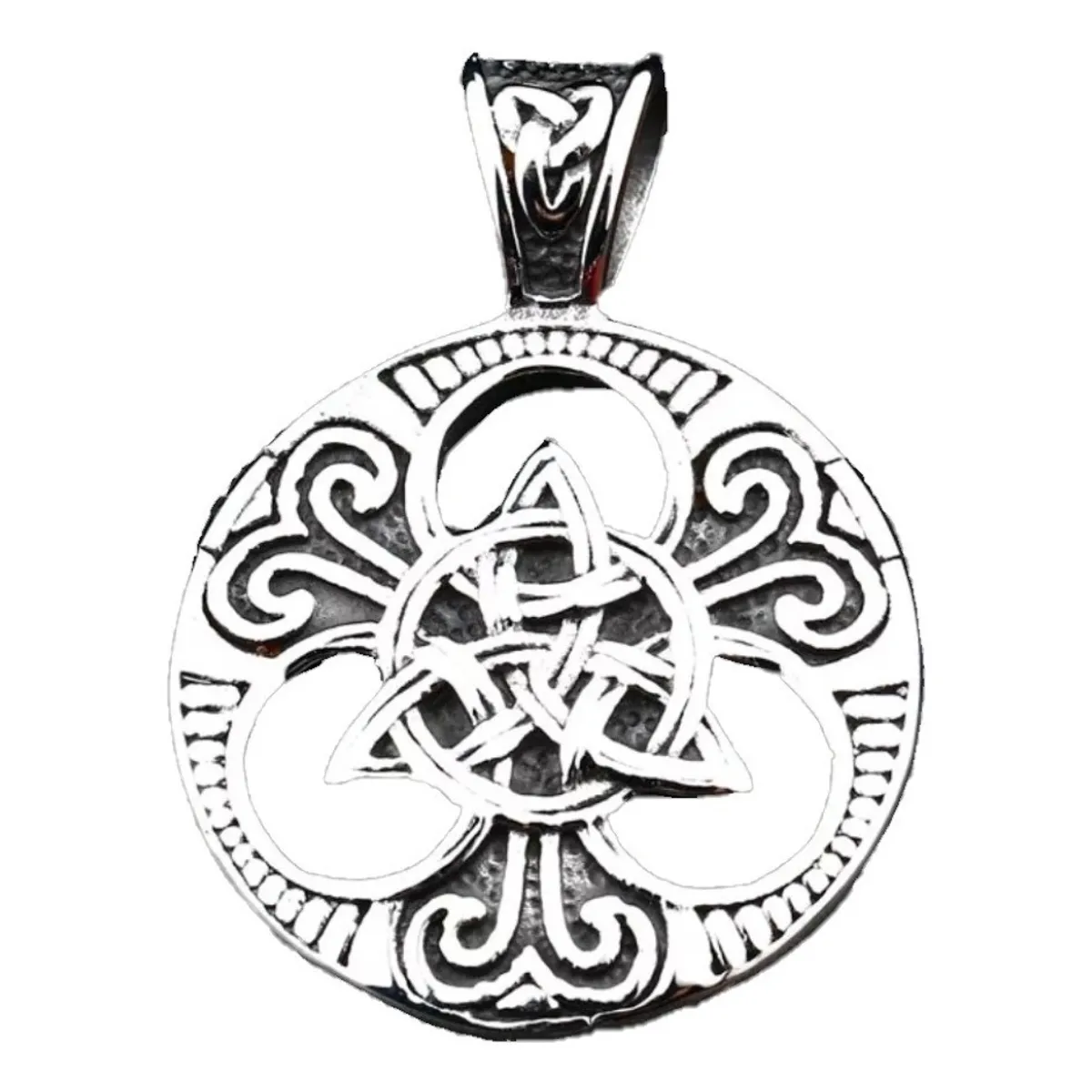 GENERICO - Collar Vikingo Hombre Royal Madriz Acero Plateado 60 Cm