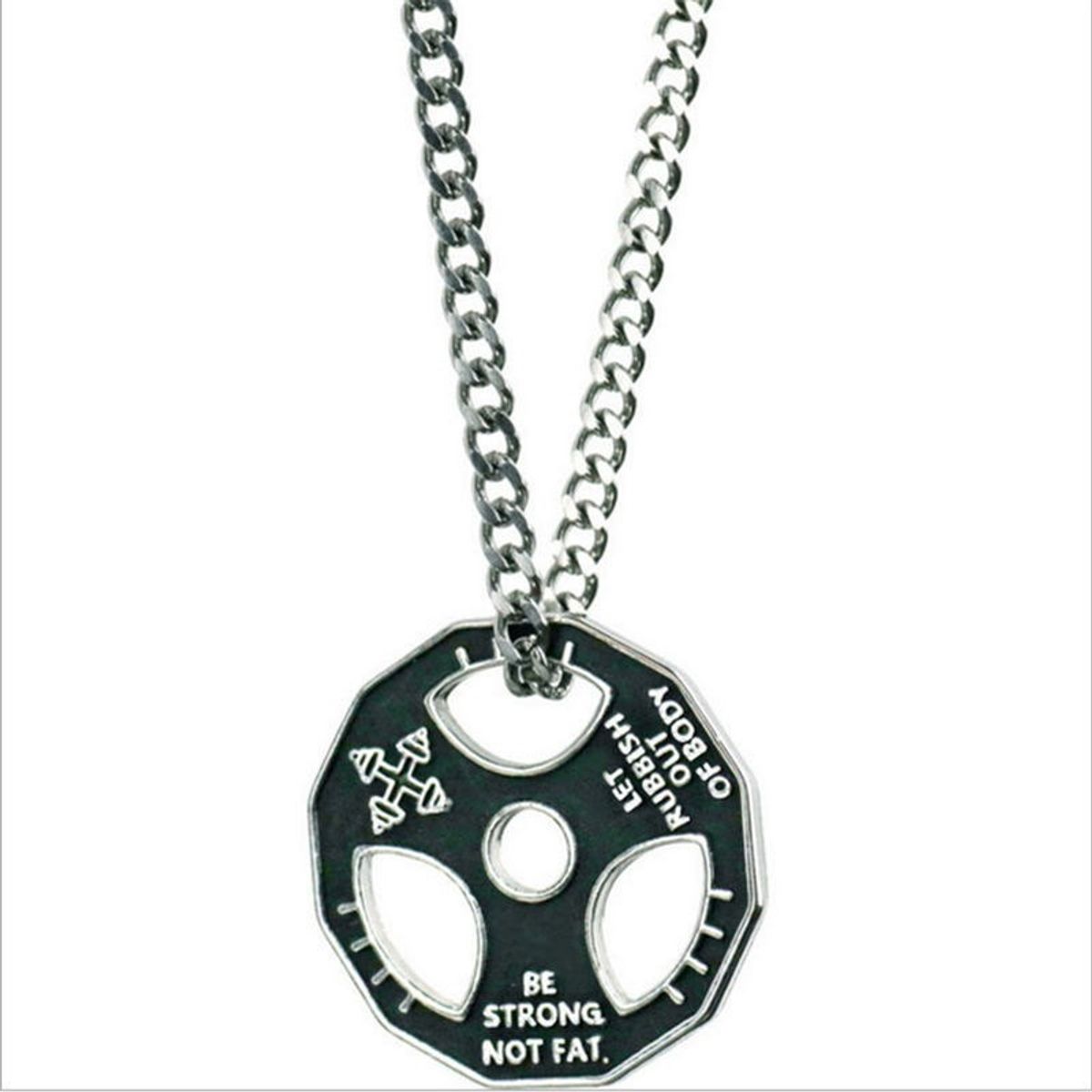 GENERICO - Collar De Hombre Mujer Mancuerna Disco Gym Gimnasio  2019