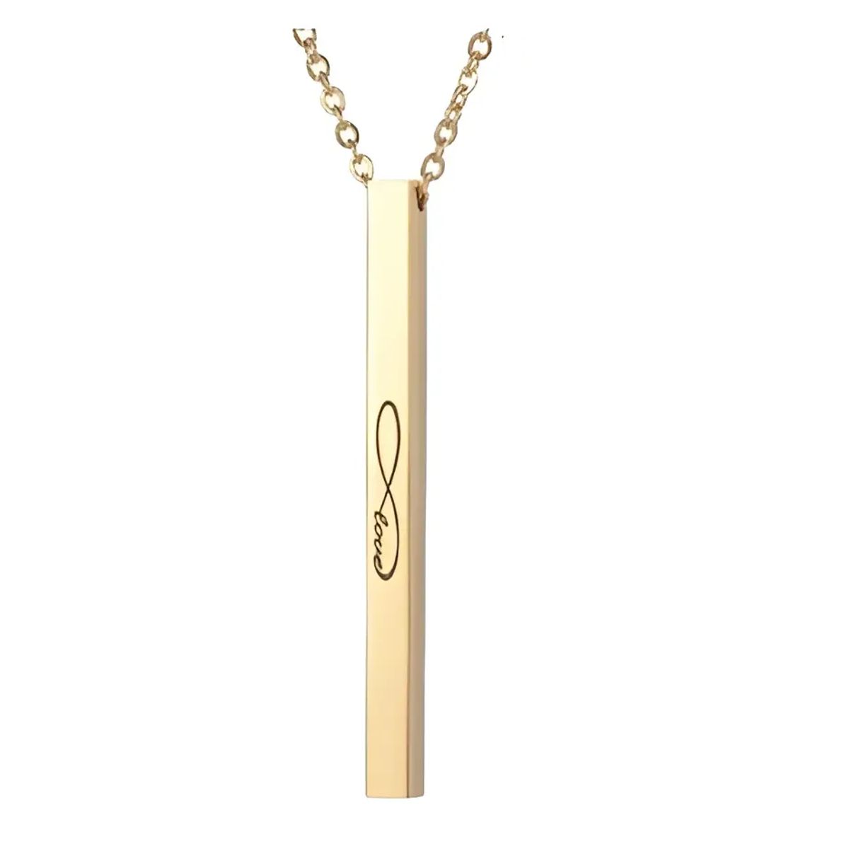 GENERICO - Collar Cubico Infinito Love Gold Space Hombre Mujer Moda