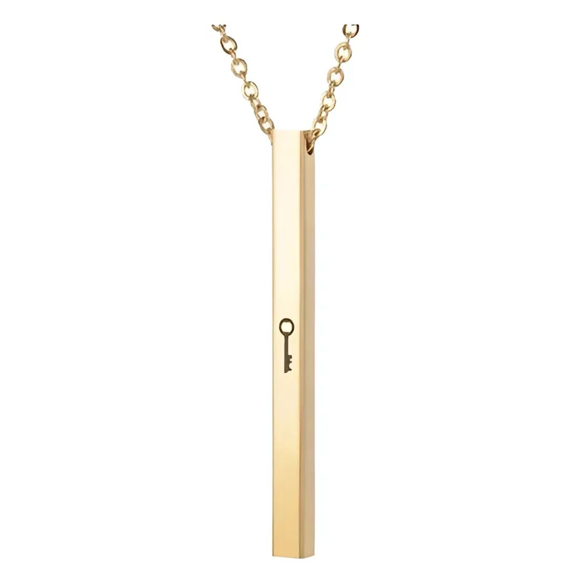 GENERICO - Collar Cubico Llave Gold Space Hombre Mujer Moda