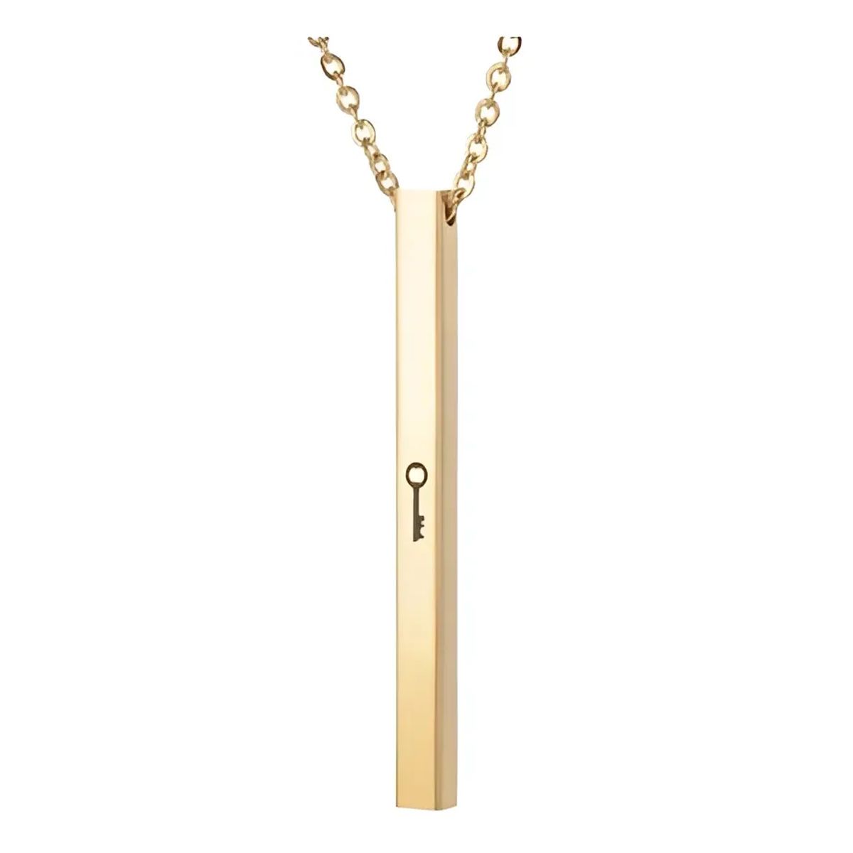 GENERICO - Collar Cubico Llave Gold Space Hombre Mujer Moda