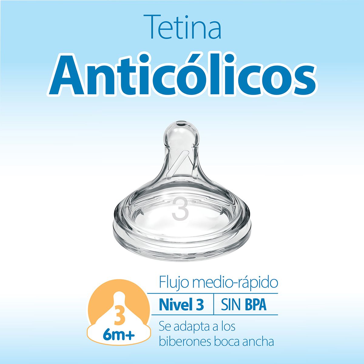 DR BROWN'S - Tetinas para Mamadera Dr Brown´s Boca Ancha Anticólicos 2Pcs 6m+