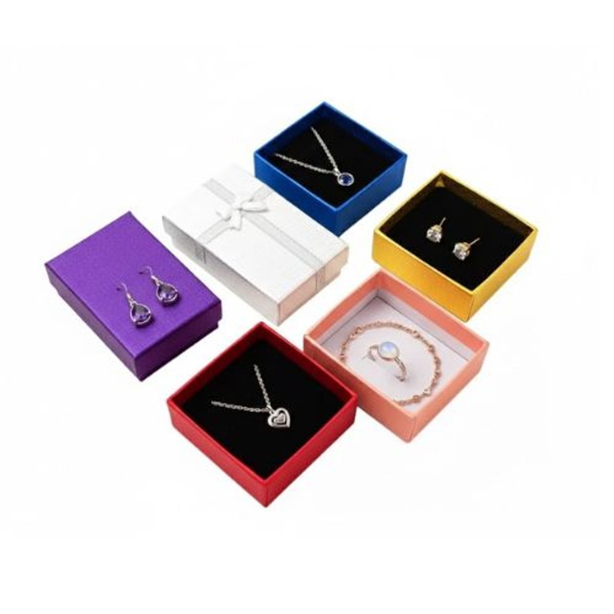 GENERICO - Caja Para Joyas Colores 5 X 8 Cm 12 Unidades