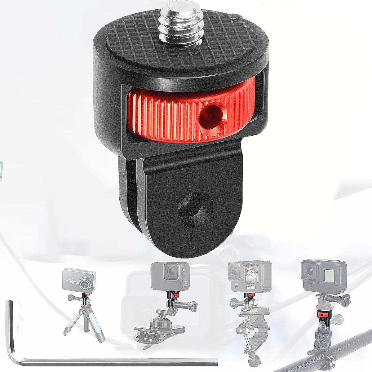 GENERICO - Adaptador Tripode Giratorio 360 14pul Montaje Gopro
