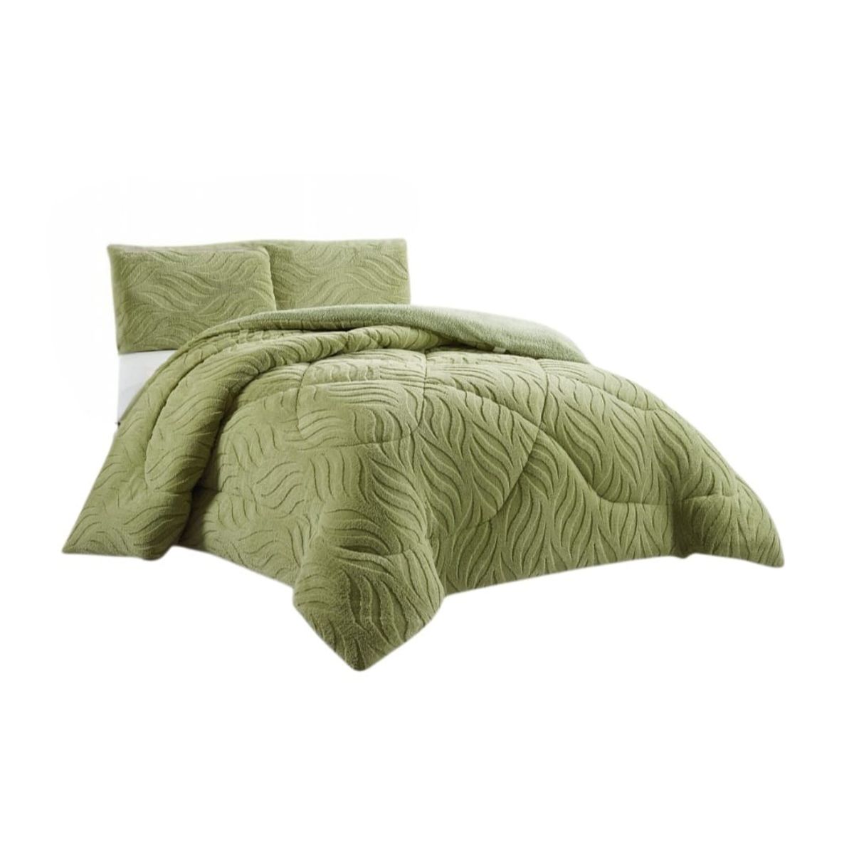 GENERICO - Cobertor De Invierno Texturizado King Color Verde